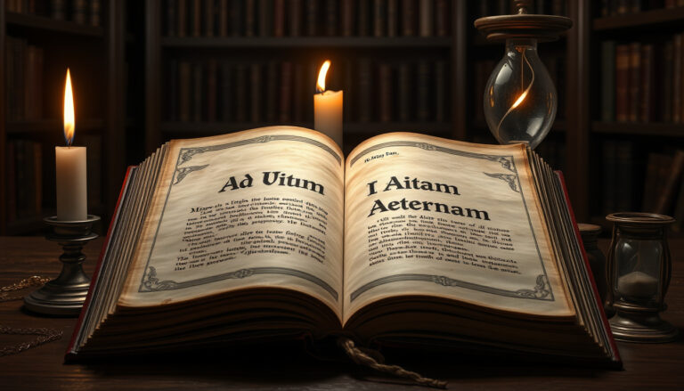 Ad vitam aeternam: signification, orthographe et exemples d’usage